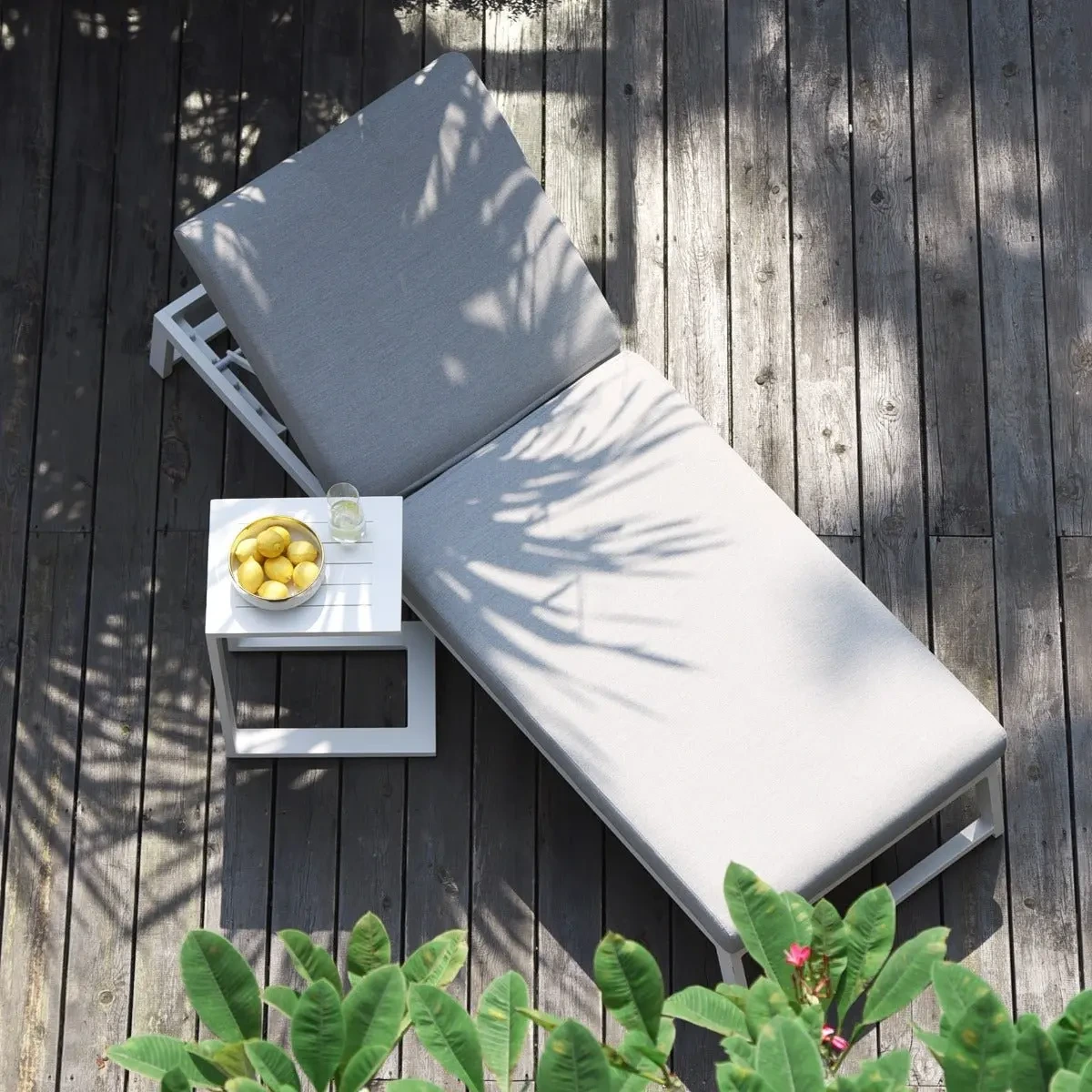 Hotel Waterproof Sofa Set Patio Furniture Backyard Grey Daybed Beach Luxury Chaise Lounge Outdoor Sun Lounger Pool Chair Day Bed 1