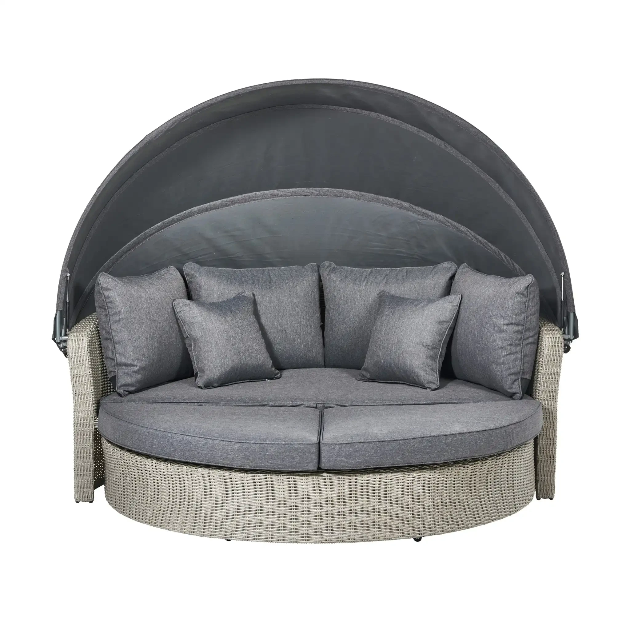 Daybed With Cushion Patio Wicker Chaise Lounge Set Pool Furniture Sunbed Outdoor Rattan Sun Lounger Carton Modern Garden Day Bed2 1