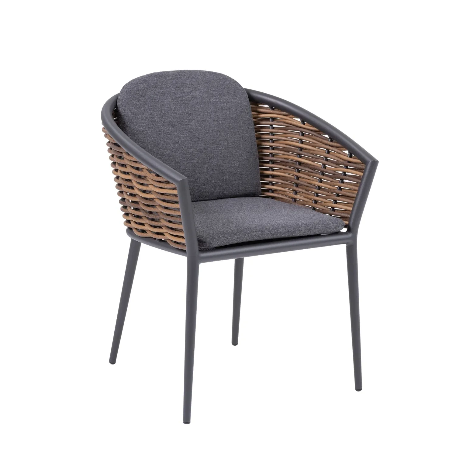 Restaurant Furniture Metal Patio Wicker Chair Set Outdoor Rattan Single Seat Waterproof Luxury Hotel Garden Dining Chairs1 1