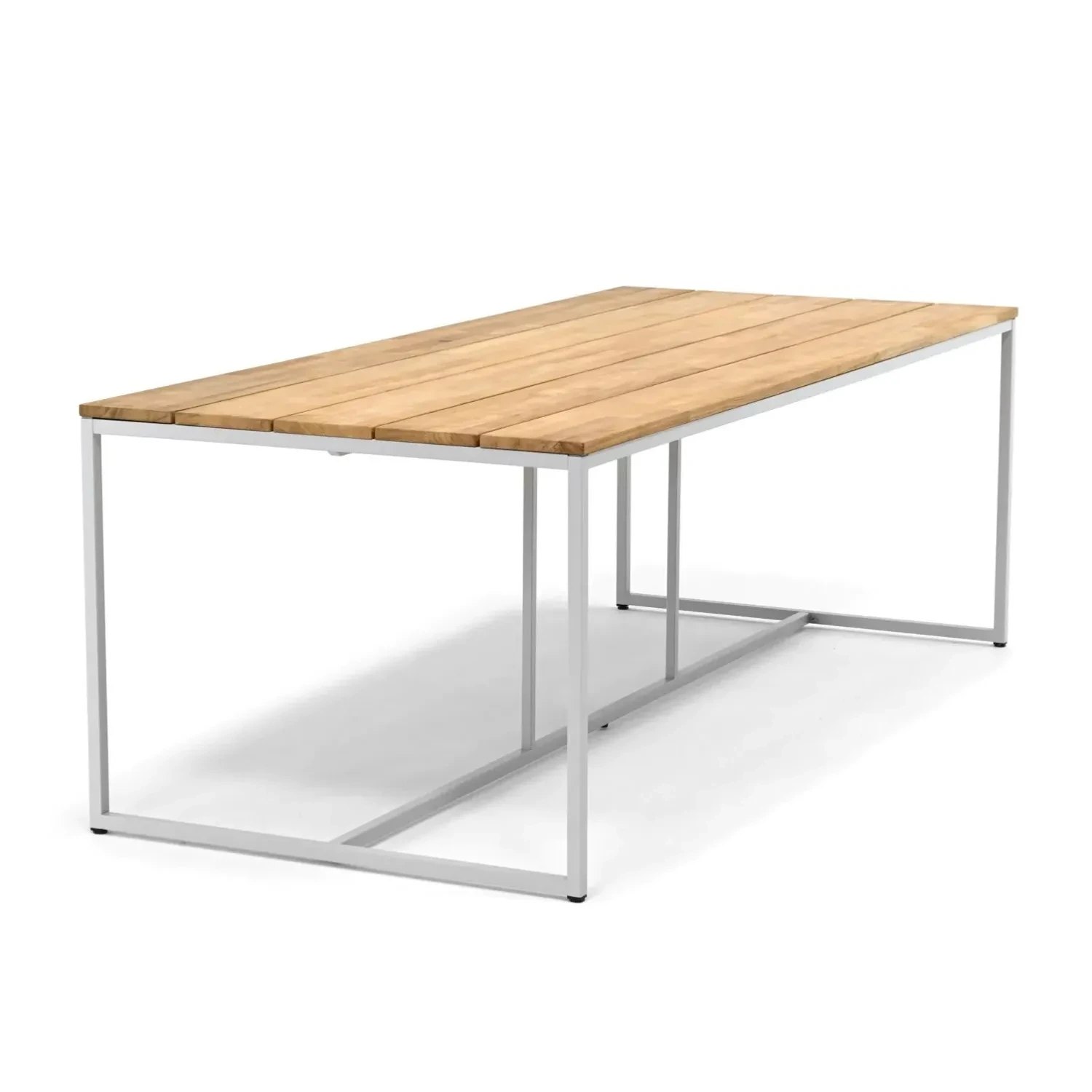 Patio Dining Tables Outdoor Table With Metal Frame For 6-8 Person Garden Rectangular Table With Morden Design1 1