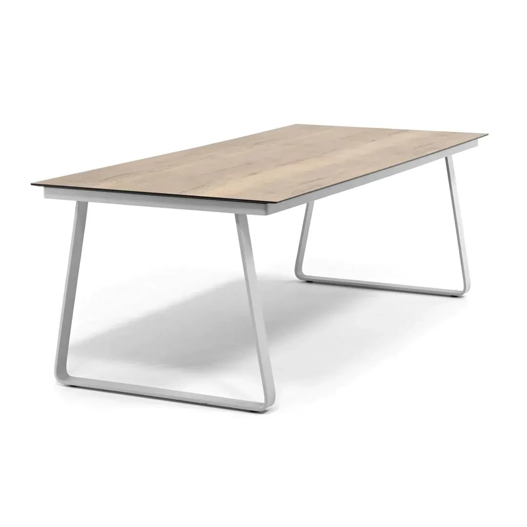 Patio Dining Tables Outdoor Table With Metal Frame For 6-8 Person Garden Rectangular Table With Morden Design2 1