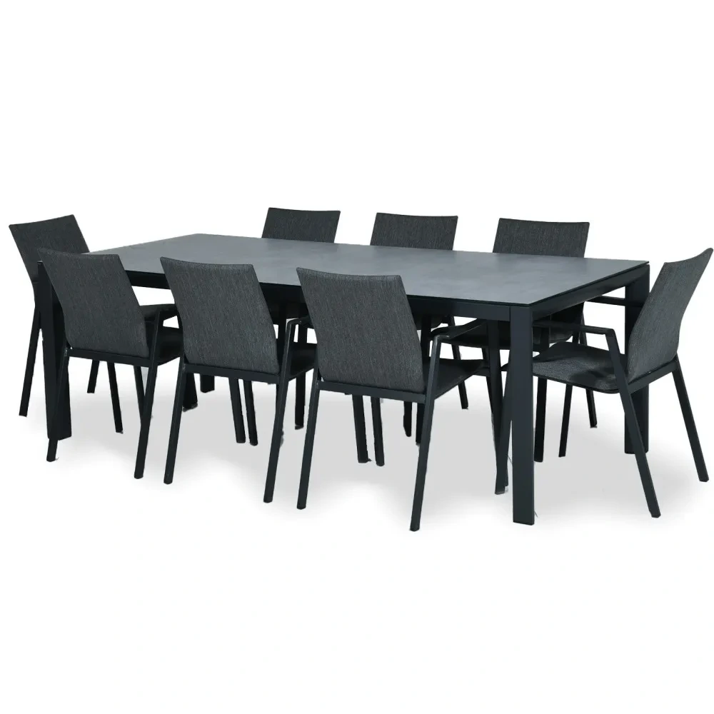 Patio Aluminium Dining Set Outdoor Tables And Chairs Set Garden Furniture Fabric Casual Dining Set 1