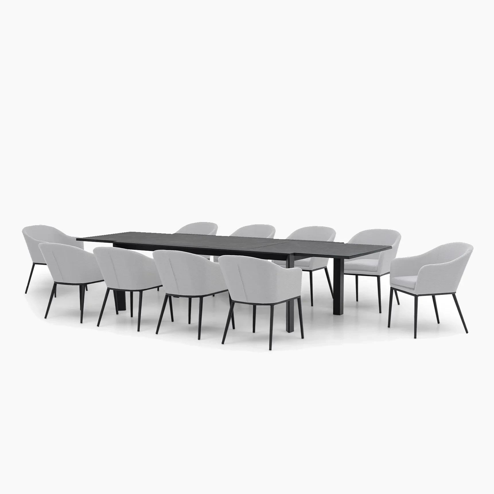 Chaise d'extérieur en tissu, Patio, bistro, salle à manger d'extérieur, avec ensemble de Table extensible, résistante aux intempéries et à la pluie, confortable 1