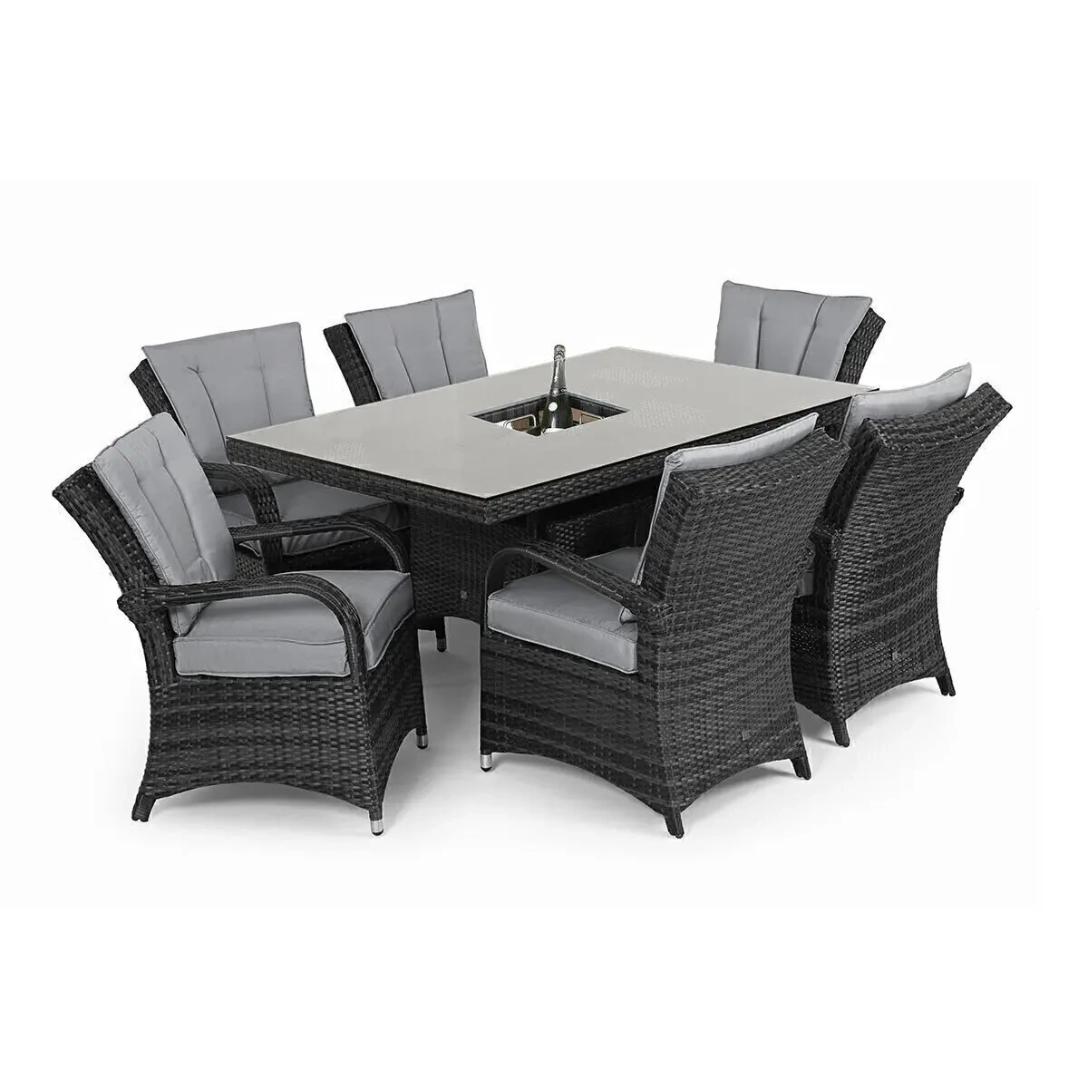 Ensemble de salle à manger d'extérieur, meubles de jardin, avec seau à glace, Table et chaises d'extérieur, ensembles de meubles de Patio en osier 1