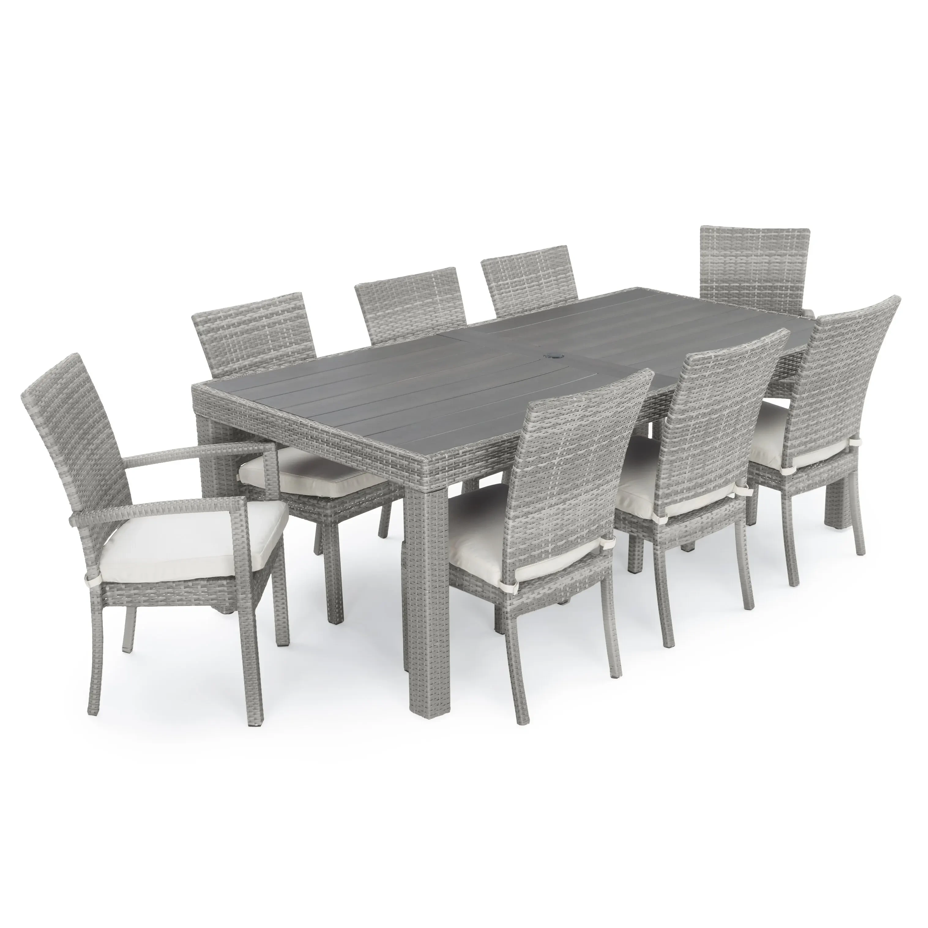Meubles de Patio en osier, ensemble de salle à manger d'extérieur, Table et chaises en rotin de Restaurant moderne, nouveau Design, chaises de salle à manger empilables de jardin 1