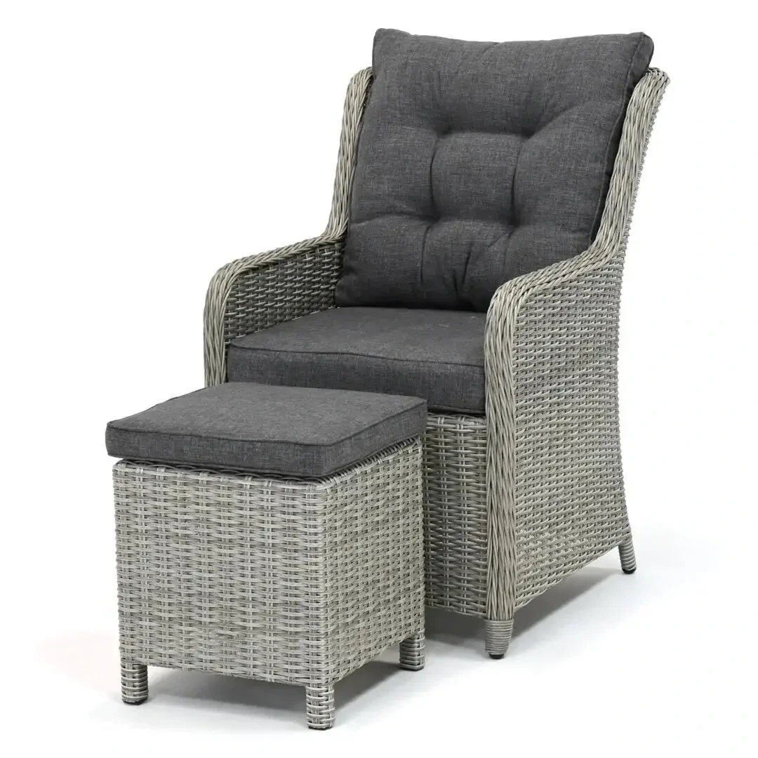 Outdoor Furniture Rattan Chair Set Garden Wicker Chair With Ottoman Waterproof Luxury Hotel Dining Chairs Patio Sofa3 1