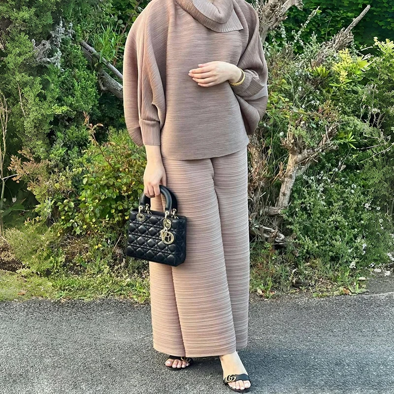 Pantalon plissé ample grande taille pour femme - Vêtements plissés 1