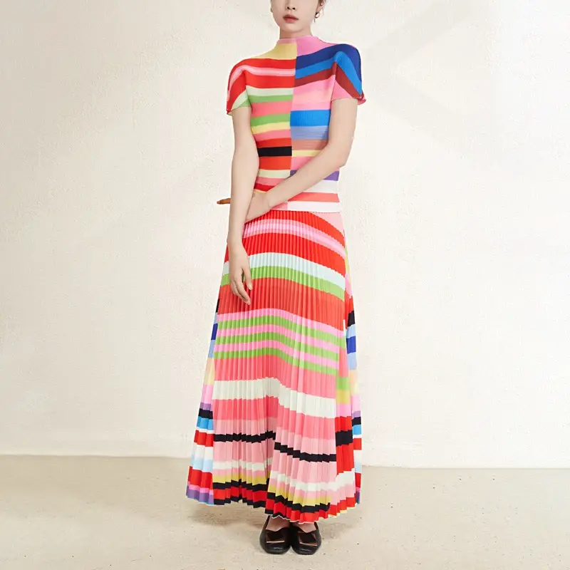Pleated Tiered Ruffled Strapless Gown by Pleats Clothing 7