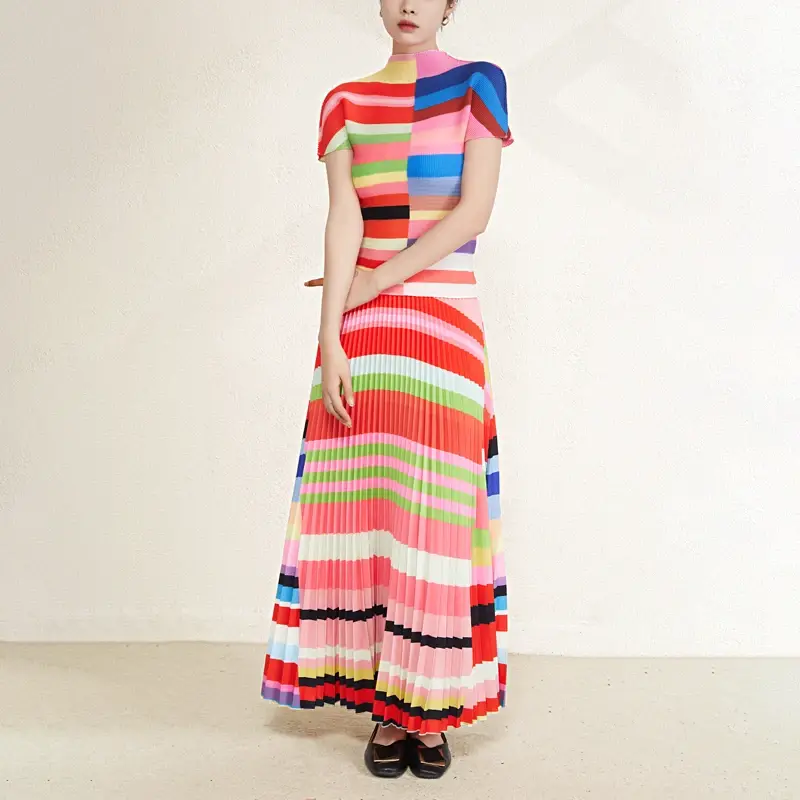 Pleated Tiered Ruffled Strapless Gown by Pleats Clothing 4