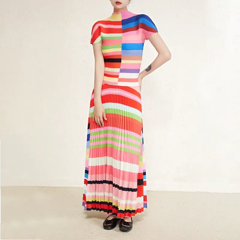 Pleated Tiered Ruffled Strapless Gown by Pleats Clothing 2