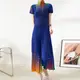 Pleated Gown with Sleeves - - Pleats Clothing 7