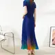 Pleated Gown with Sleeves - - Pleats Clothing 4