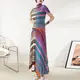 Red Pleated Gown - - Pleats Clothing 2