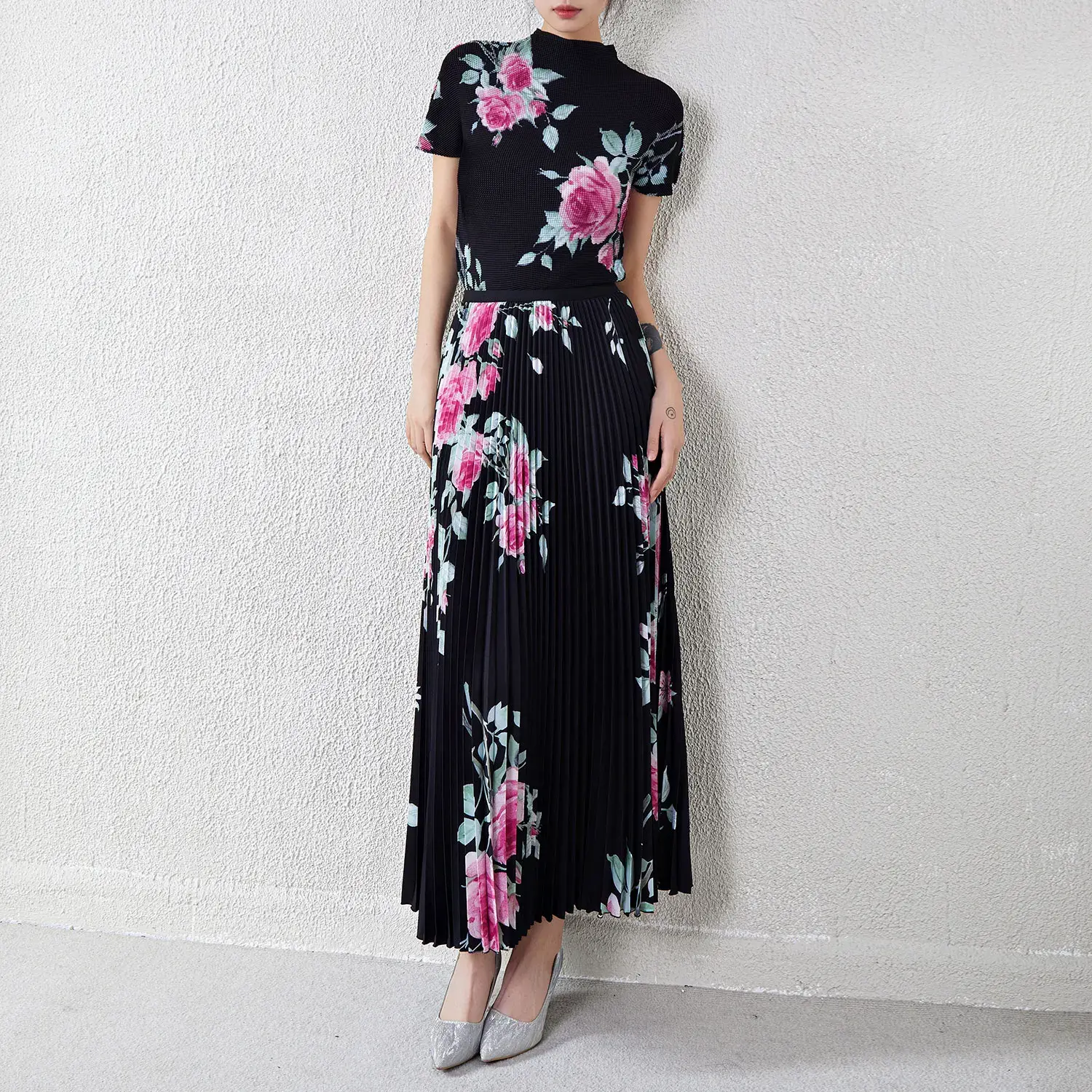 Pleated Short Gown - - Pleats Clothing 7