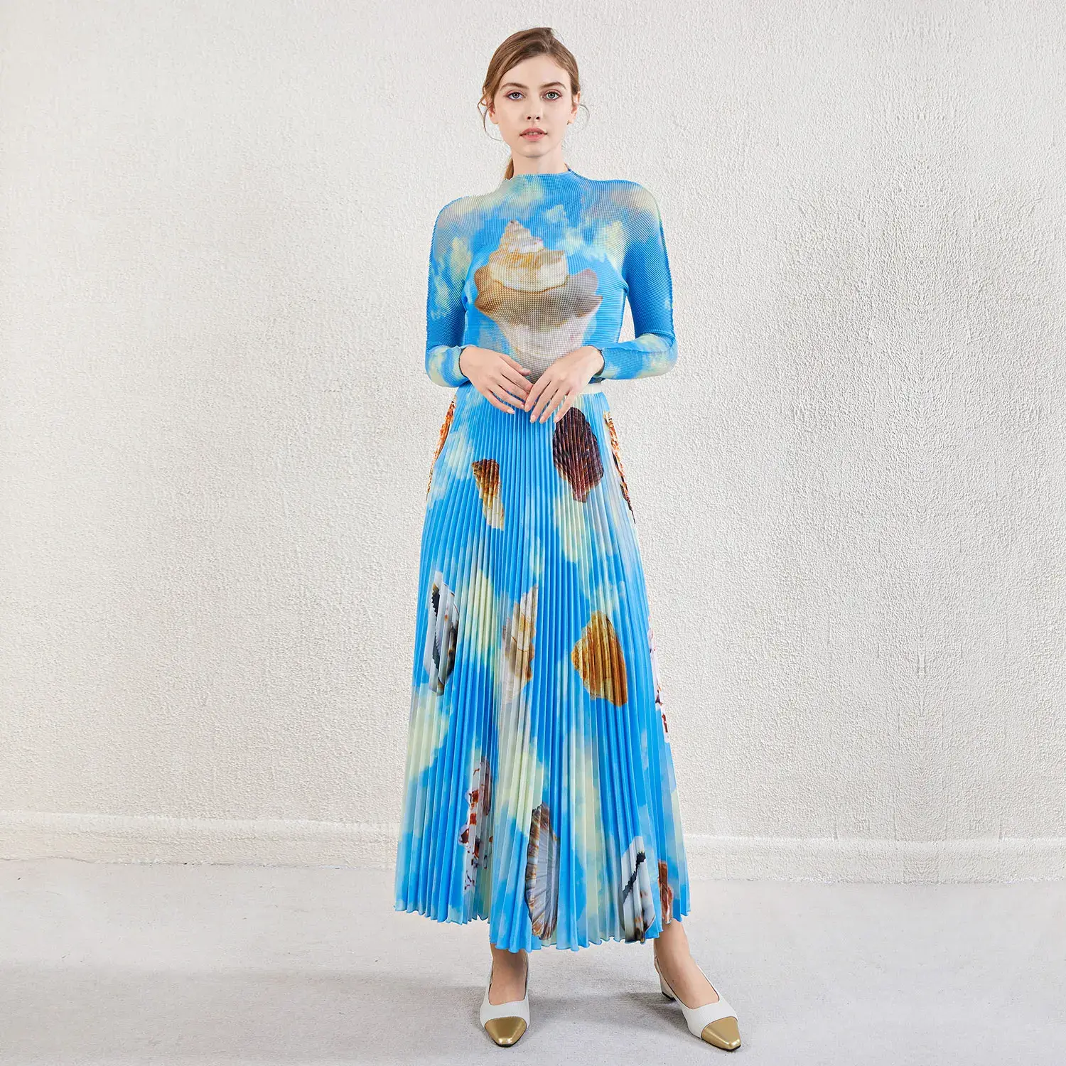 Pleated Short Gown by Pleats Clothing-1 3