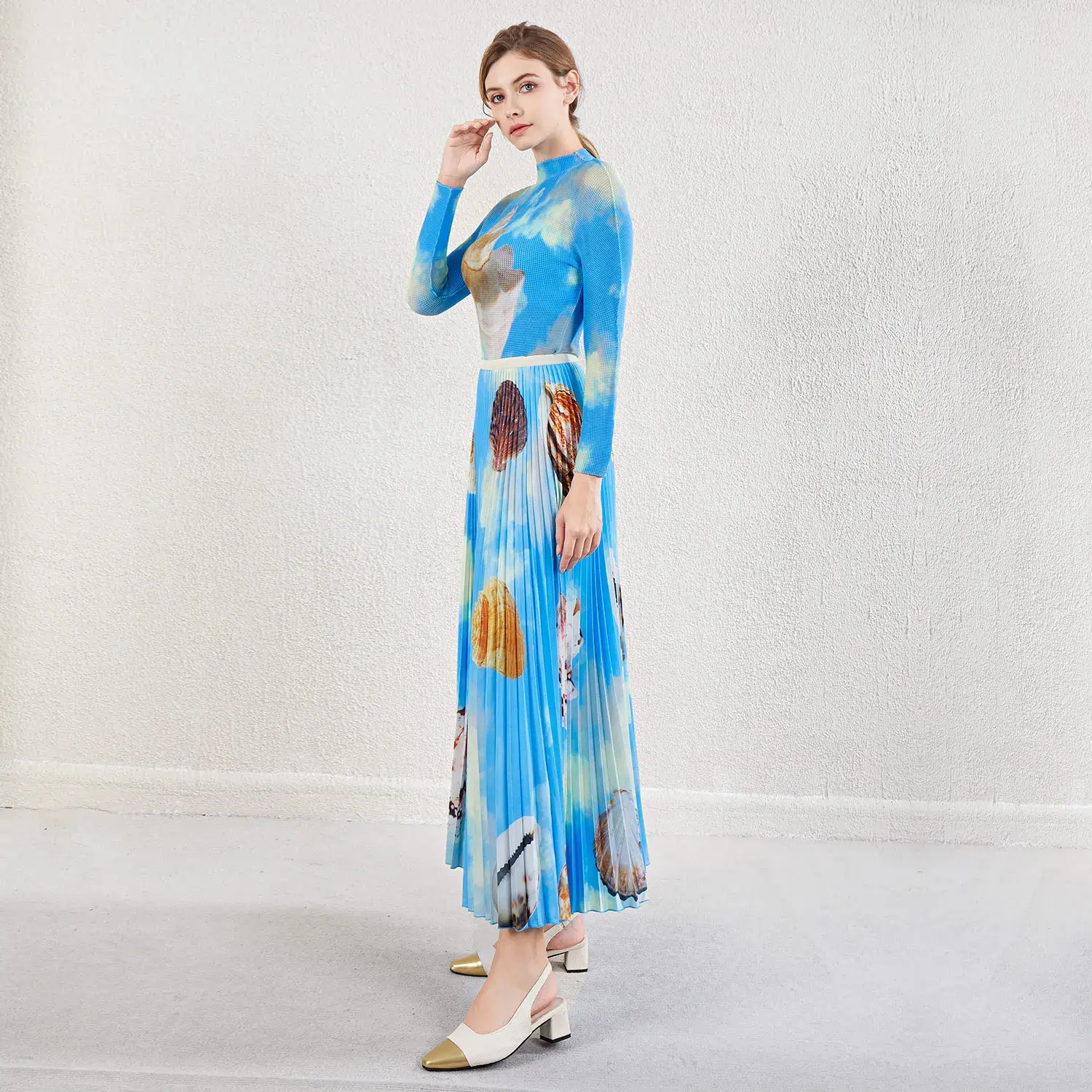 Pleated Short Gown by Pleats Clothing-1 6
