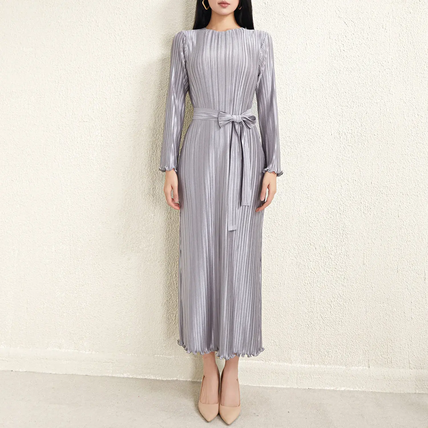 White Pleated Gown About 5-10Days by Pleats Clothing 3
