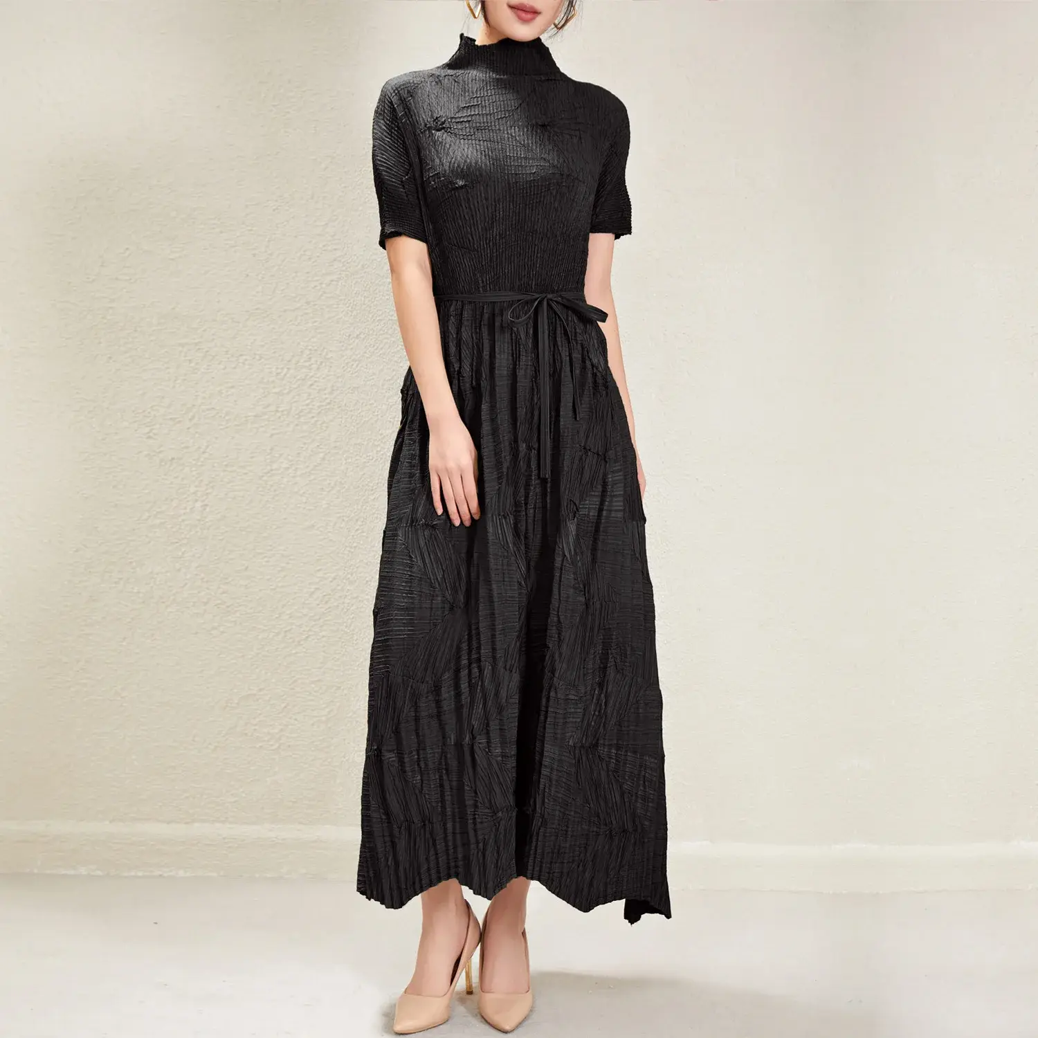 Pleated Short Gown in-Stock Ltems OR OEM&ODM by Pleats Clothing 7