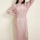 Blue Pleated Gown by Pleats Clothing 5