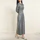 Blue Pleated Gown by Pleats Clothing 6