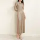 Blue Pleated Gown by Pleats Clothing 2