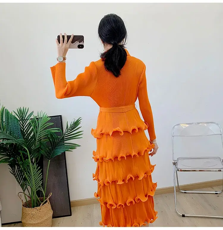 Sleeveless Pleated Gown Pleated Dress - - Pleats Clothing 6