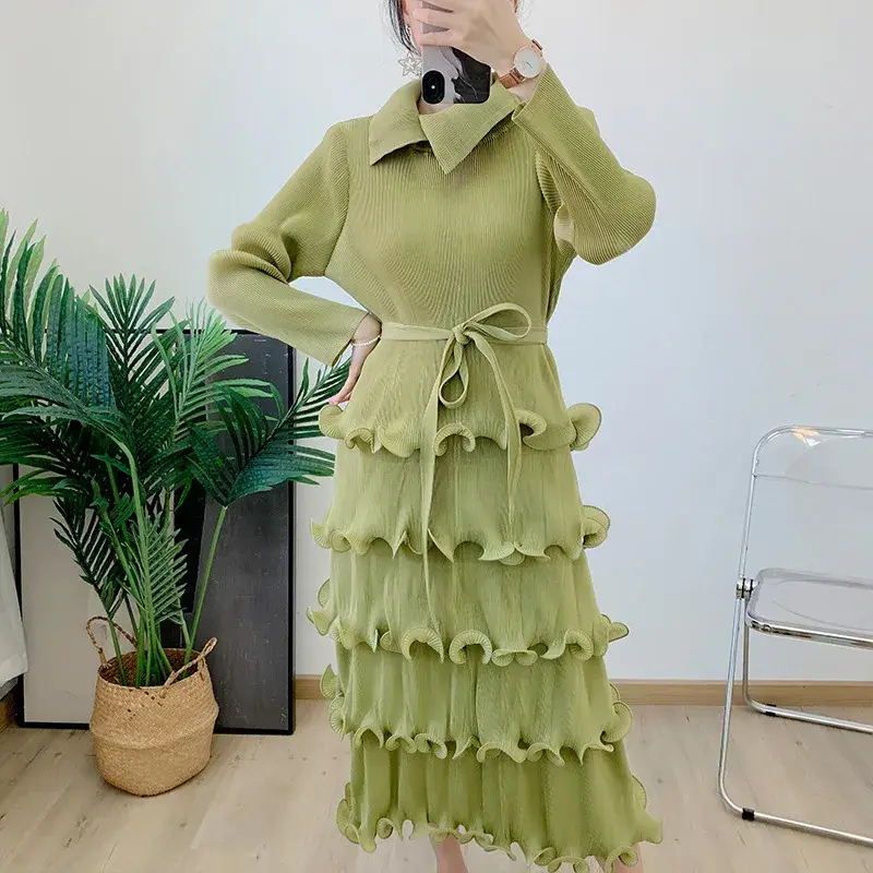 Sleeveless Pleated Gown Pleated Dress - - Pleats Clothing 5
