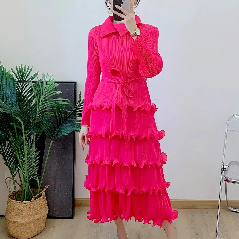 Sleeveless Pleated Gown Pleated Dress - - Pleats Clothing 2