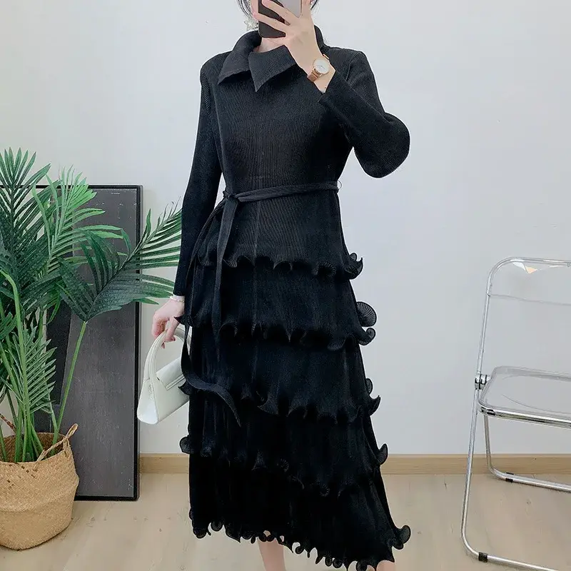 Sleeveless Pleated Gown Pleated Dress - - Pleats Clothing 4