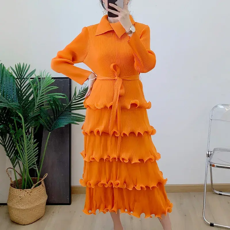 Sleeveless Pleated Gown Pleated Dress - - Pleats Clothing 3