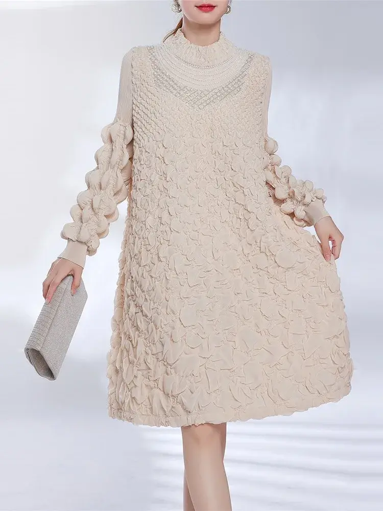 Black Pleated Gown Anti-wrinkle - - Pleats Clothing 4