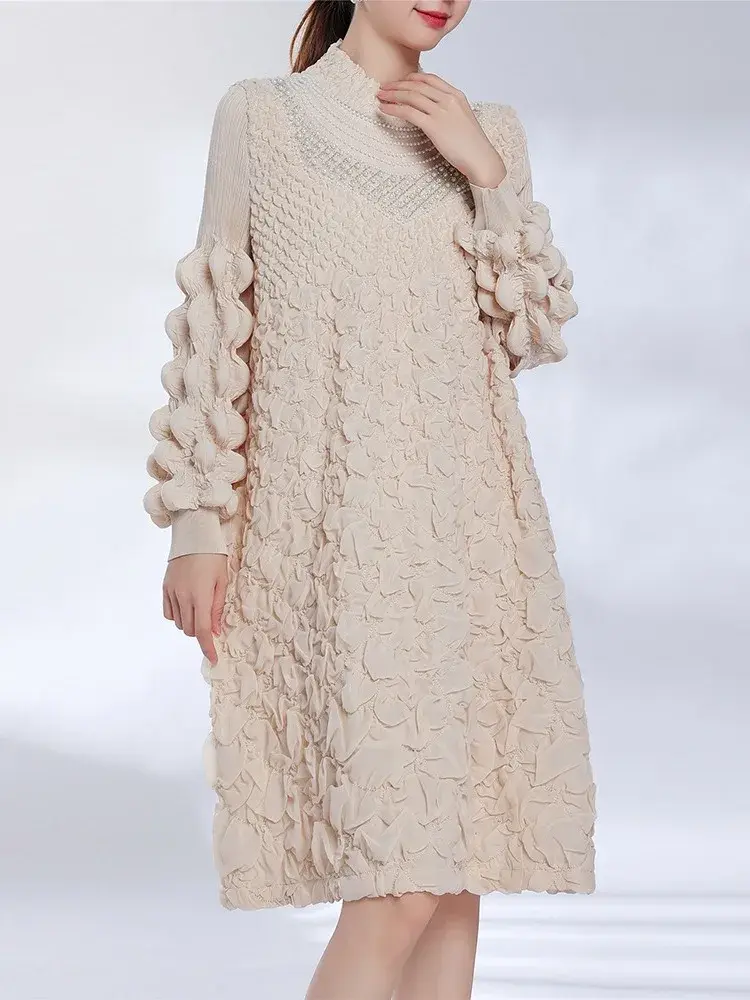 Black Pleated Gown Anti-wrinkle - - Pleats Clothing 6