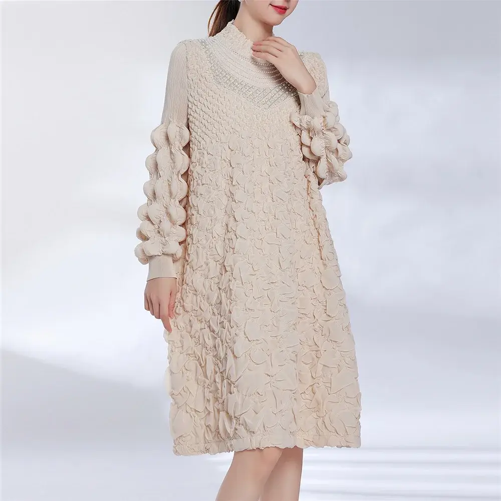 Black Pleated Gown Anti-wrinkle - - Pleats Clothing 2