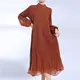 Green Pleated Gown Fast Shipping to Over 200+ Countries & Regions. - - Pleats Clothing 4