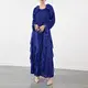 Pleated Gown with Sleeves - - Pleats Clothing-1 5