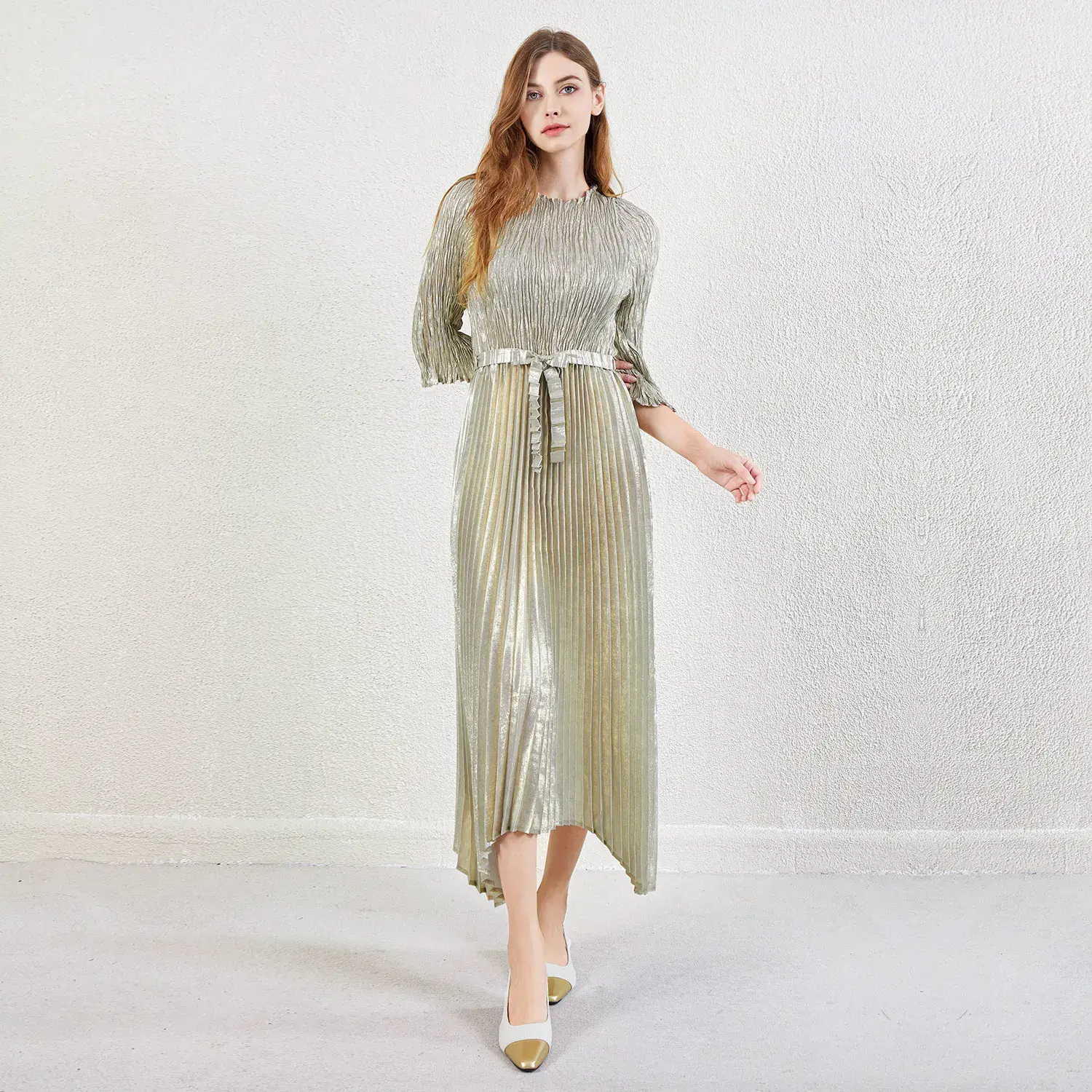 Pleated Short Gown Plus Size Dresses by Pleats Clothing 3