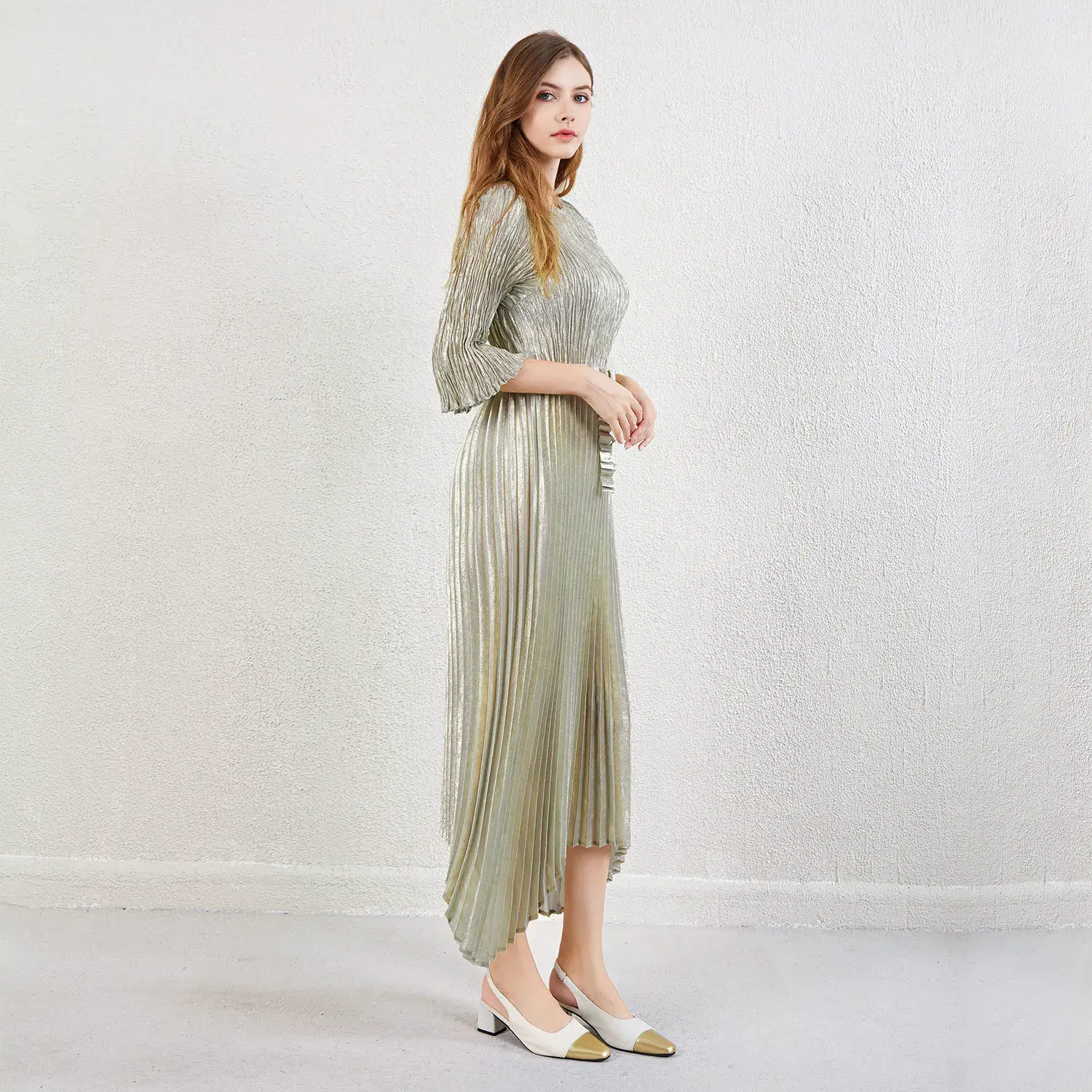 Pleated Short Gown Plus Size Dresses by Pleats Clothing 5