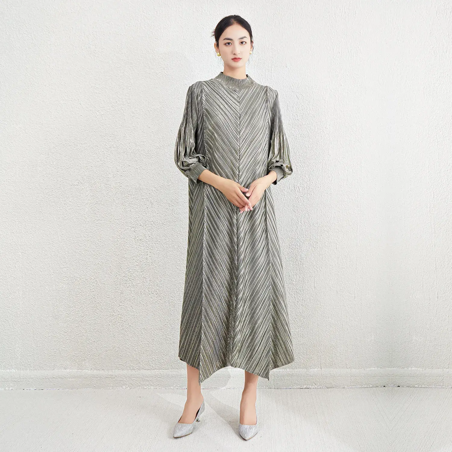 Pleated Frock for Ladies - - Pleats Clothing-1 1