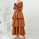 Long Sleeve Pleated Gown by Pleats Clothing 3