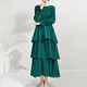 Long Sleeve Pleated Gown by Pleats Clothing 4