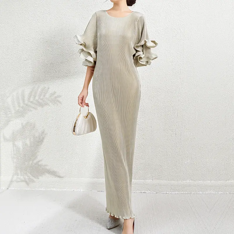 Chiffon Pleated Gown by Pleats Clothing 6
