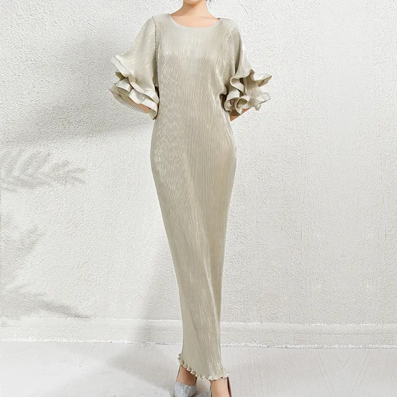 Chiffon Pleated Gown by Pleats Clothing 4