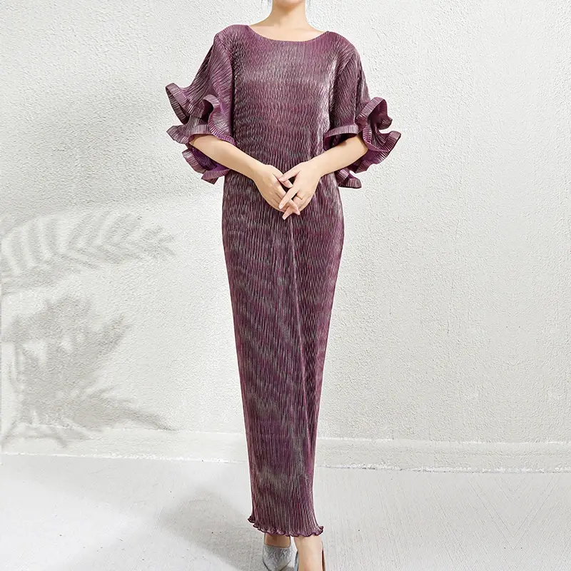 Chiffon Pleated Gown by Pleats Clothing 3