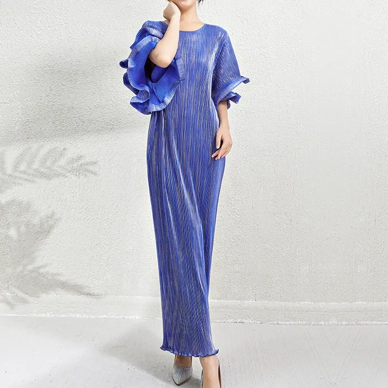 Chiffon Pleated Gown by Pleats Clothing 2