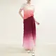 Pleated Ruffle Asymmetrical Crepe Gown Summer by Pleats Clothing 1
