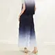 Pleated Ruffle Asymmetrical Crepe Gown Summer by Pleats Clothing 7
