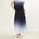 Pleated Ruffle Asymmetrical Crepe Gown Summer by Pleats Clothing 6