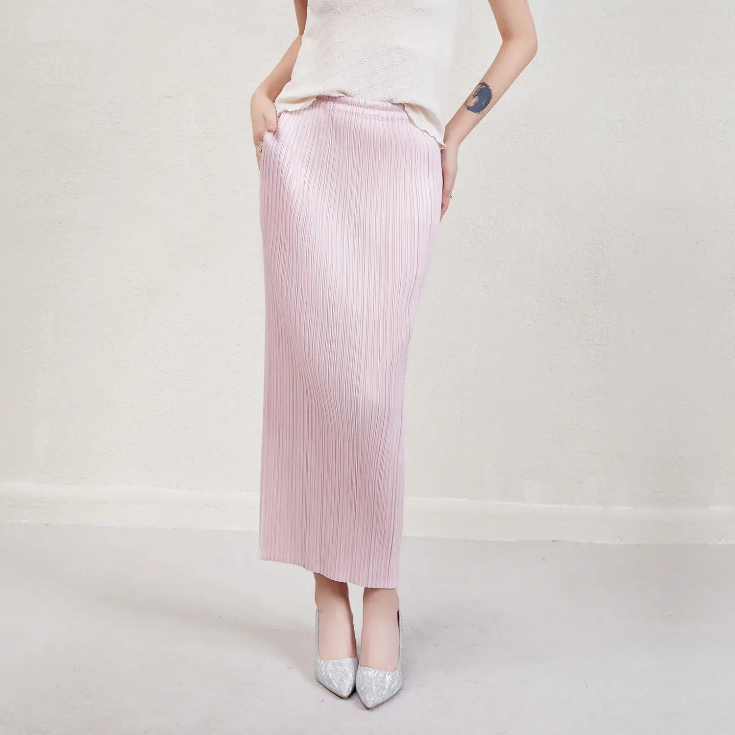 Pleated Short Gown One Size & Customized - - Pleats Clothing 7