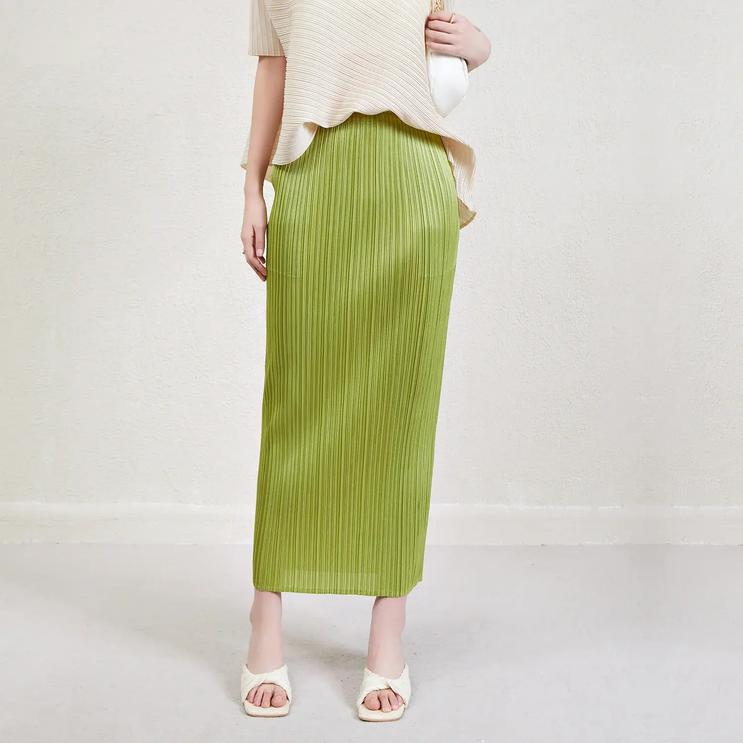 Pleated Short Gown One Size & Customized - - Pleats Clothing 3