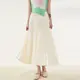 Long Sleeve Pleated High Neck Gown Women's Skirts - - Pleats Clothing 5